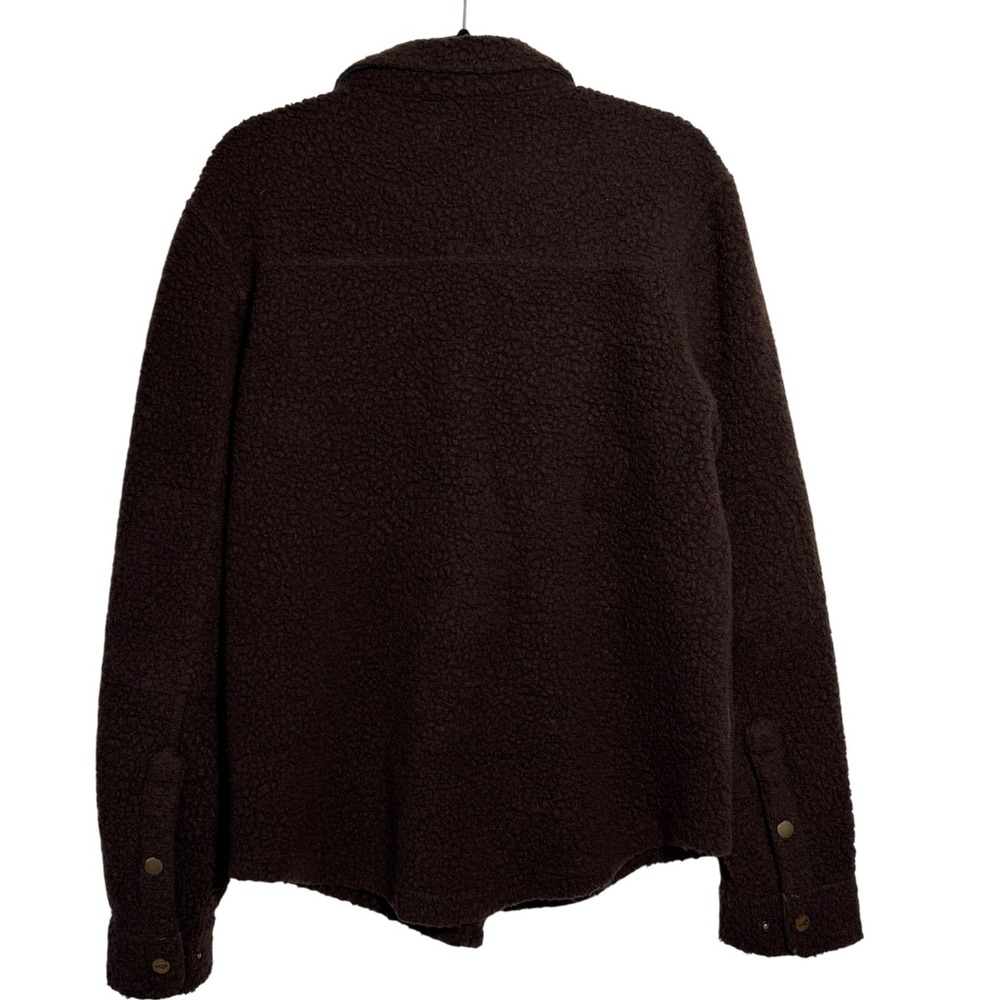 TOAD&CO Mens Telluride‎ Sherpa Shirt Jacket Shacket Brown Wool Blend Size M - Picture 3 of 12